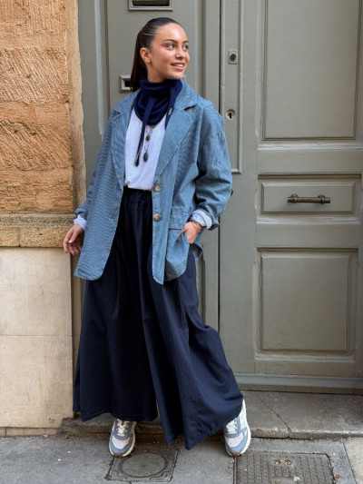 Blazer GABRIEL rayé marine 2