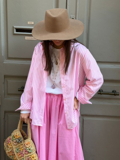 Chemise DAYA rayé rose