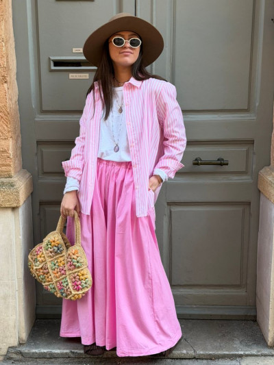 Chemise DAYA rayé rose 2