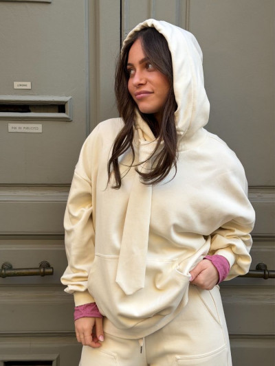 Pull TYNO écru à capuche