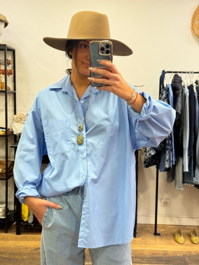 Chemise AVA bleu ciel