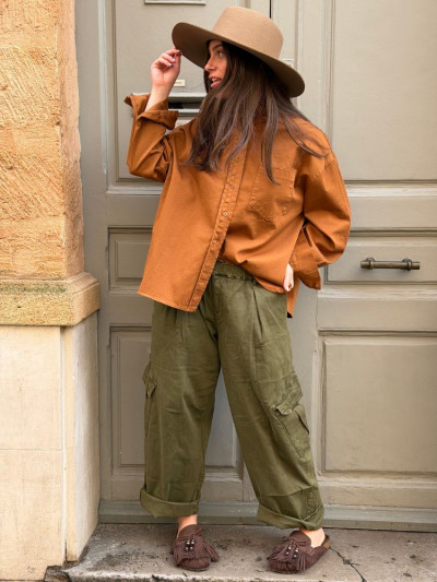 Chemise LUTETIA caramel 2