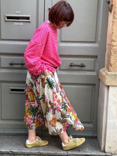 Sweat PAULINE rose&rouge 2