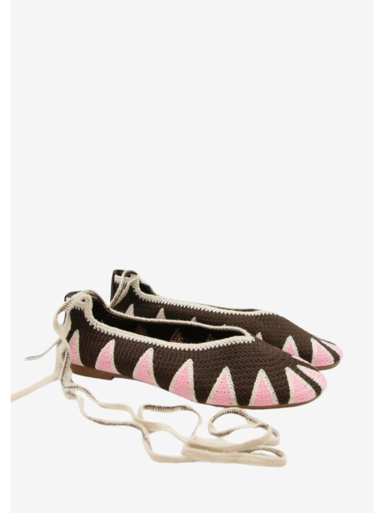 Ballerine VICK marron & rose