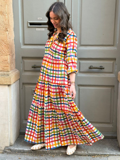 Robe PALMA multi carreaux 2