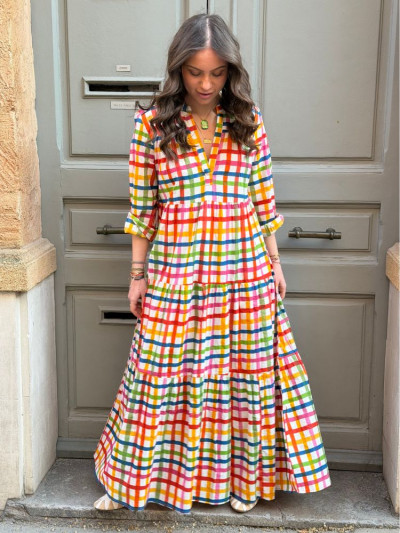 Robe PALMA multi carreaux