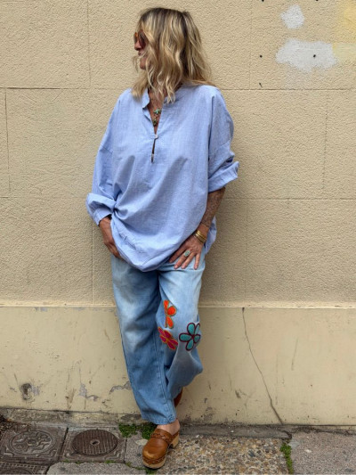 Blouse SUNSET bleu 2