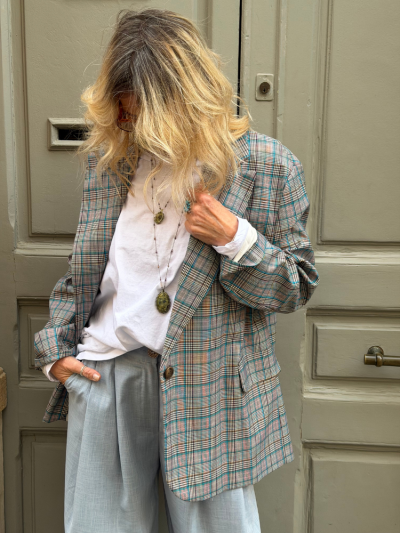 Blazer MERINI à carreaux