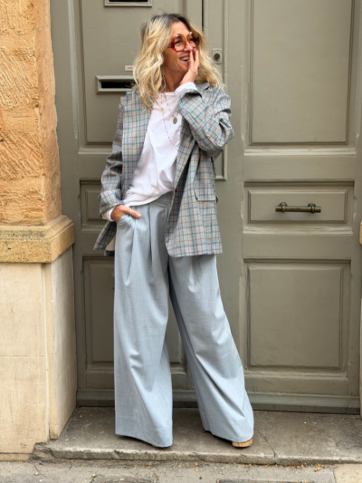 Blazer MERINI à carreaux 2