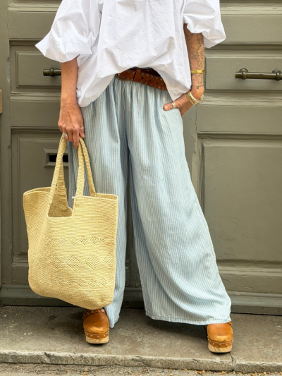 Pantalon ADRIEN rayé bleu...