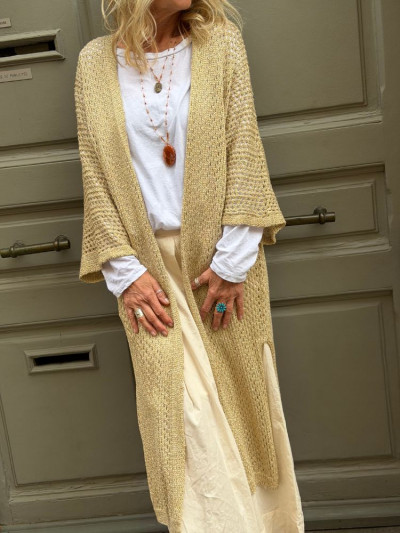 Gilet DAYA long dorée