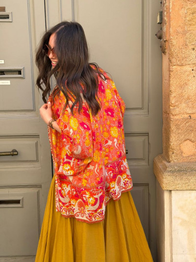 Kimono BIRDA court corail