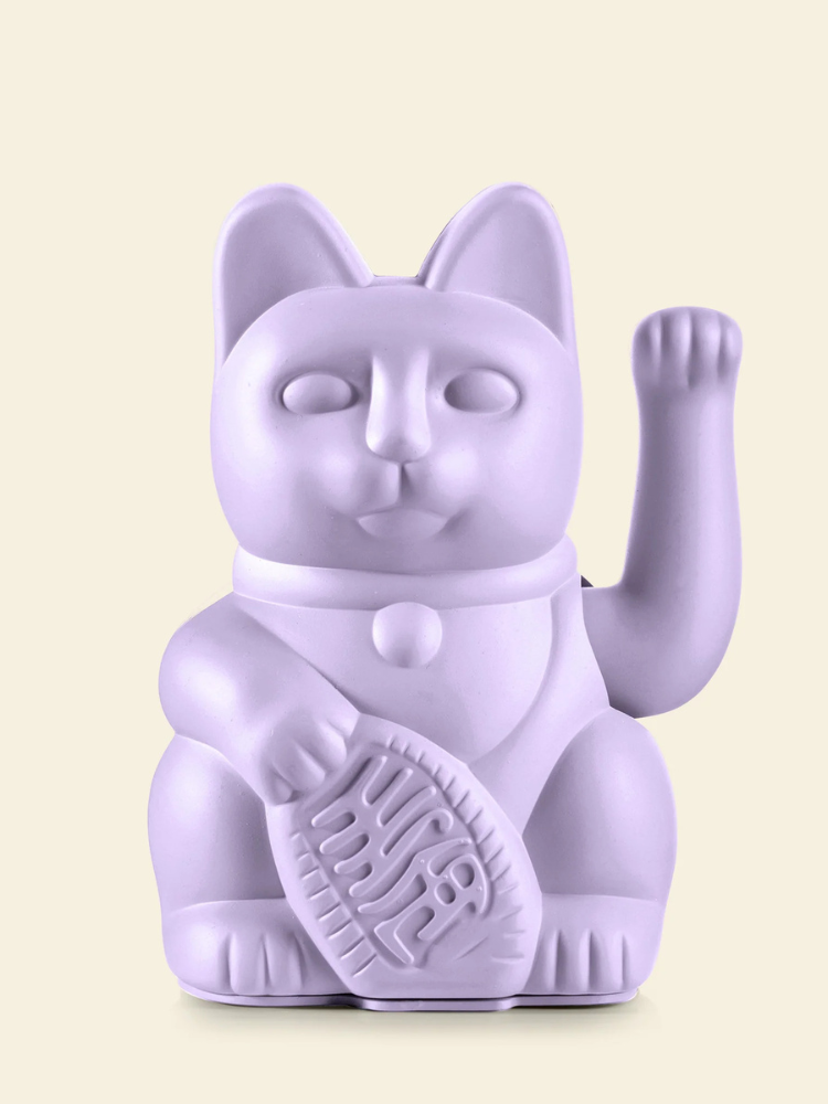 Chat chanceux lilas