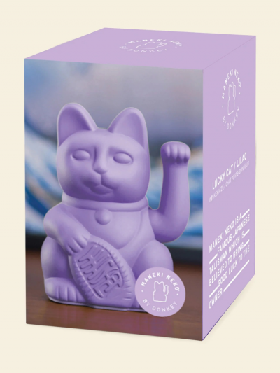 Chat chanceux lilas