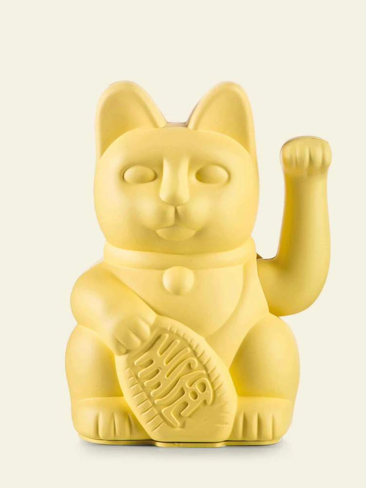 Chat chanceux jaune