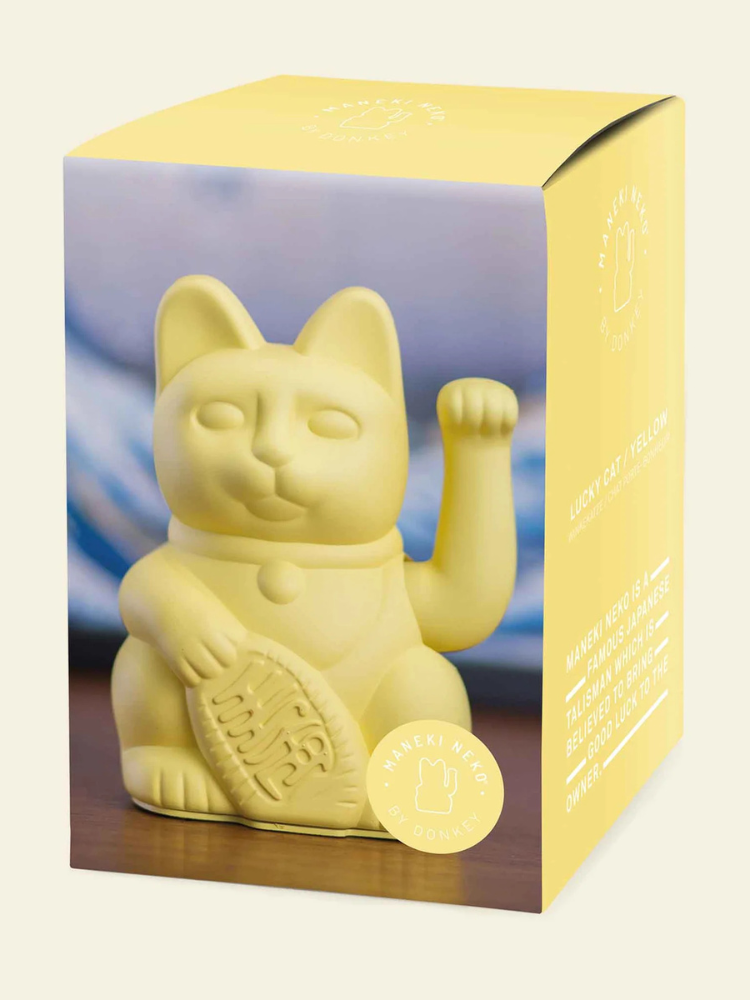 Chat chanceux jaune