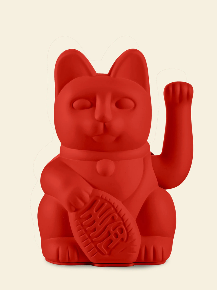 Chat chanceux rouge