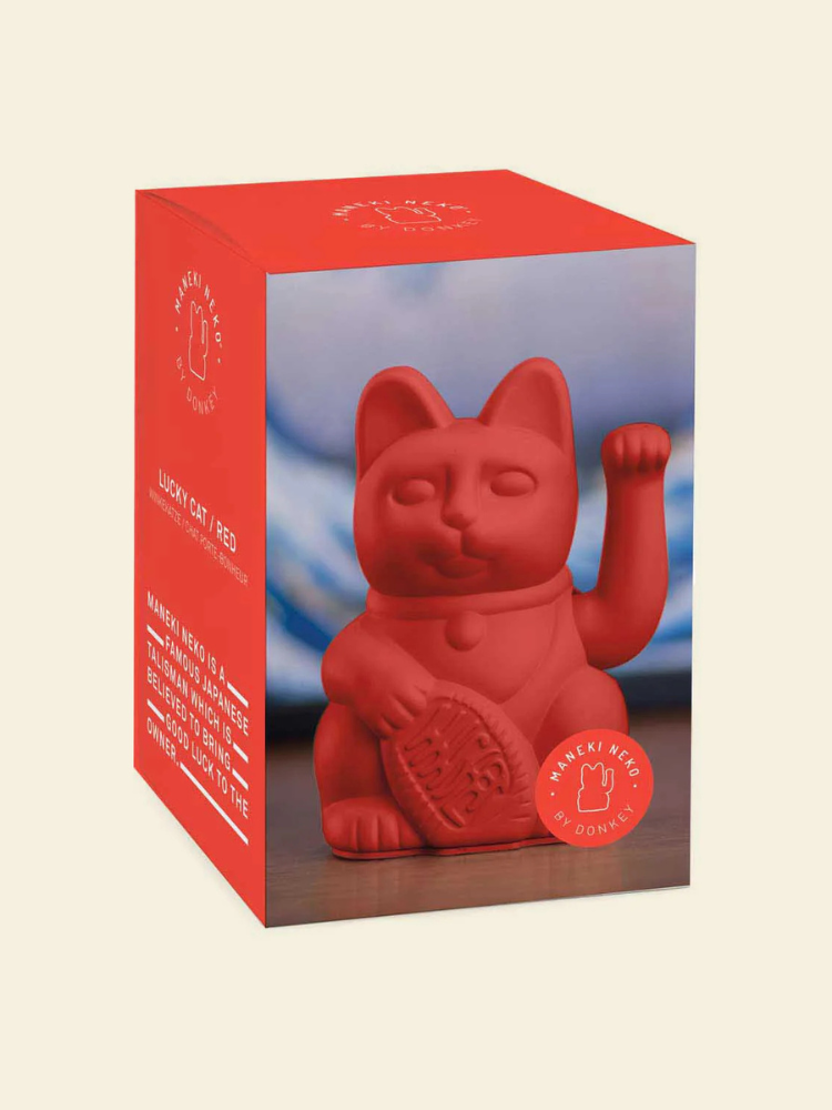 Chat chanceux rouge