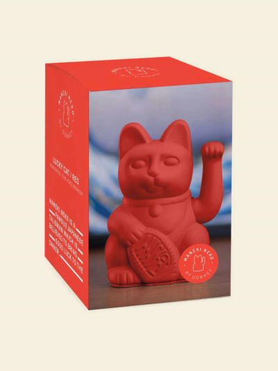 Chat chanceux rouge