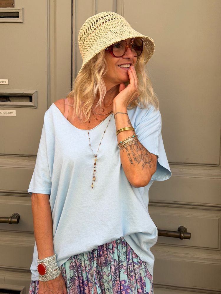 T-shirt TILLY bleu ciel