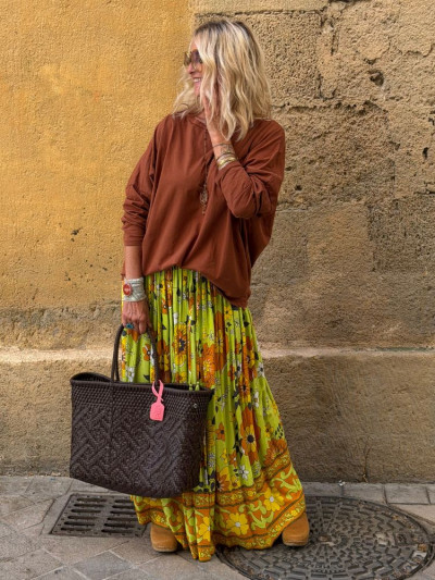 T-shirt NINETTE loose rouille 2