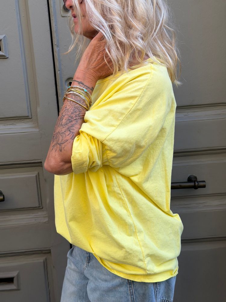 T-shirt NINETTE loose jaune