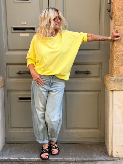T-shirt NINETTE loose jaune 2