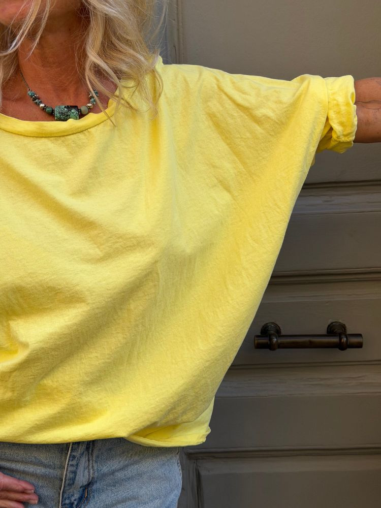 T-shirt NINETTE loose jaune
