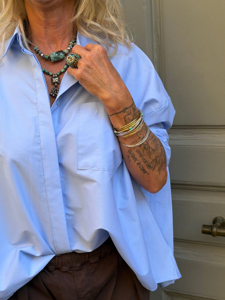 Chemise VAEA bleu ciel