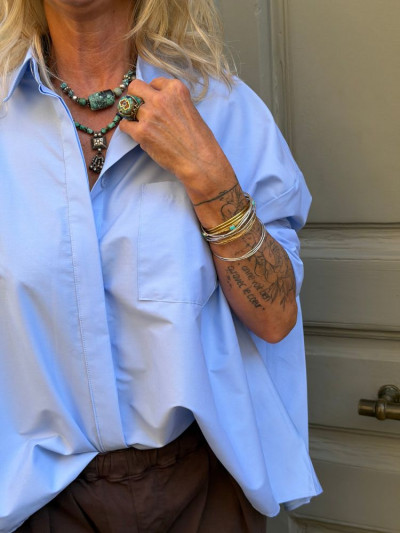 Chemise VAEA bleu ciel