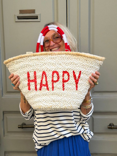 Panier HAPPY blanc