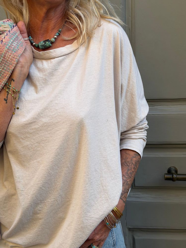 T-shirt NINETTE loose mastic