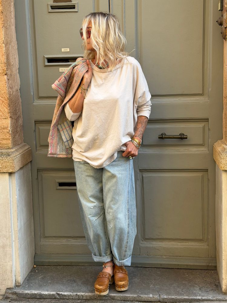 T-shirt NINETTE loose mastic