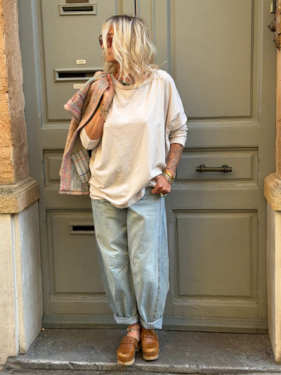 T-shirt NINETTE loose mastic