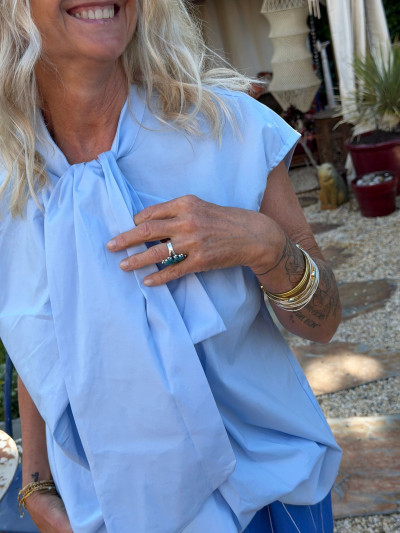 Top ROSA bleu ciel