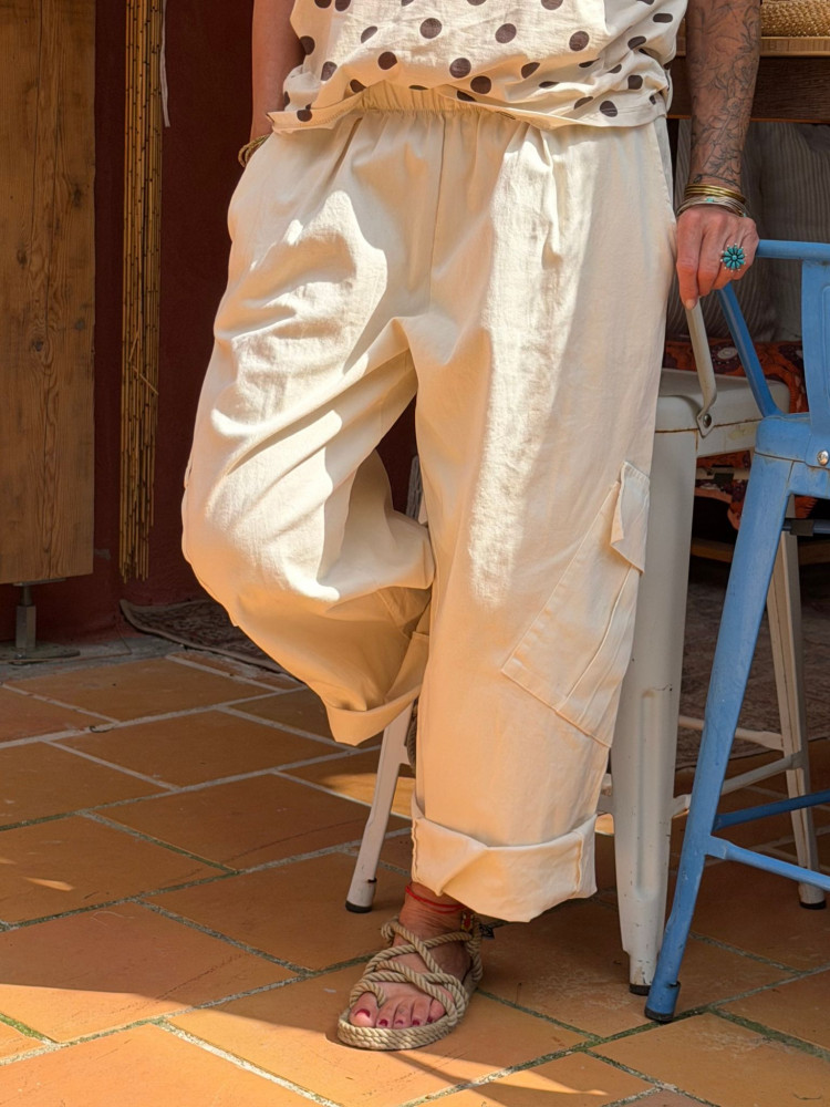Pantalon SOLINE écru