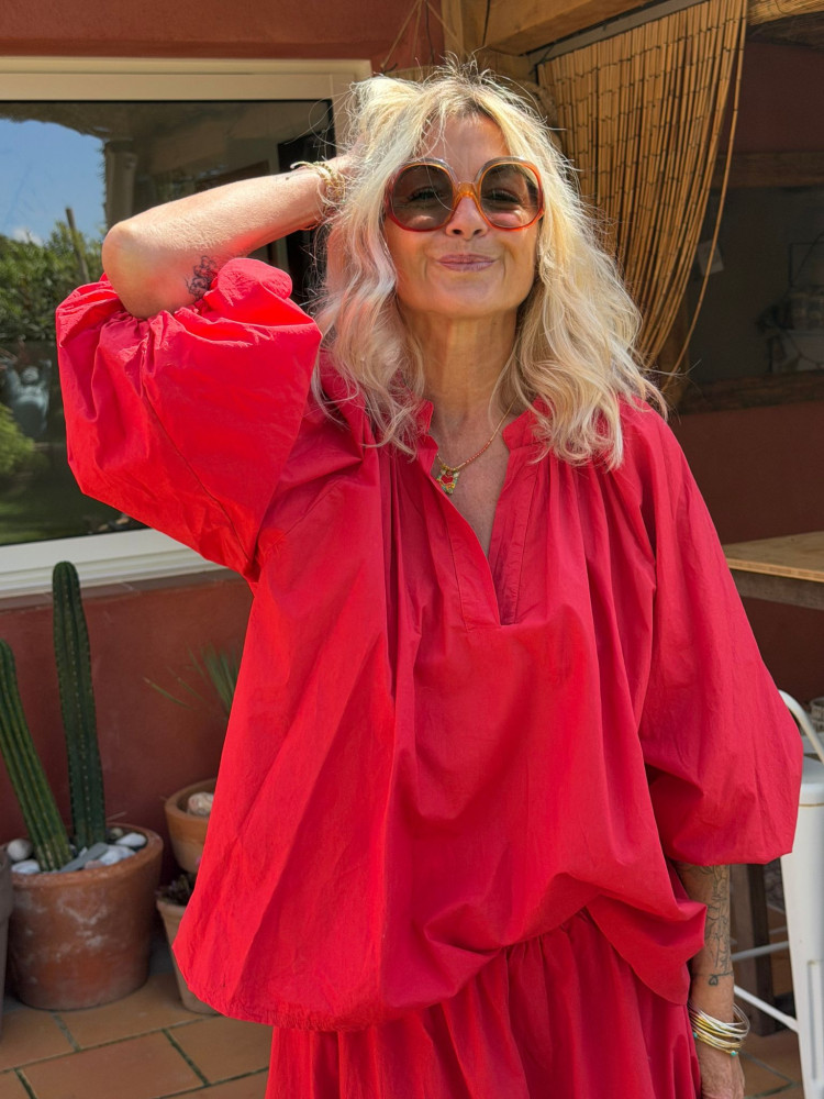 Blouse LEONIE rouge