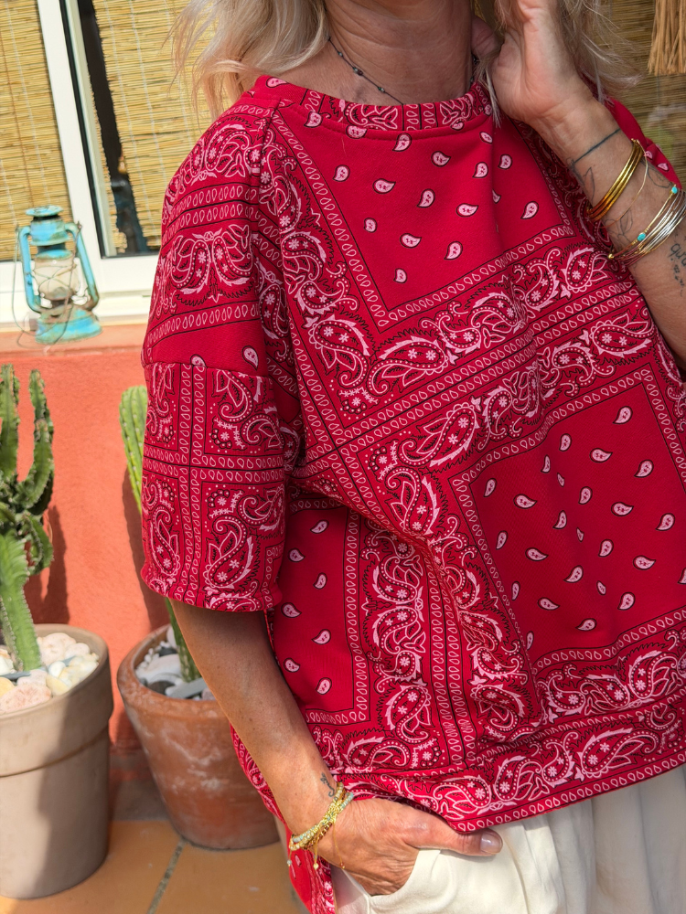 T-shirt BANDANA rouge
