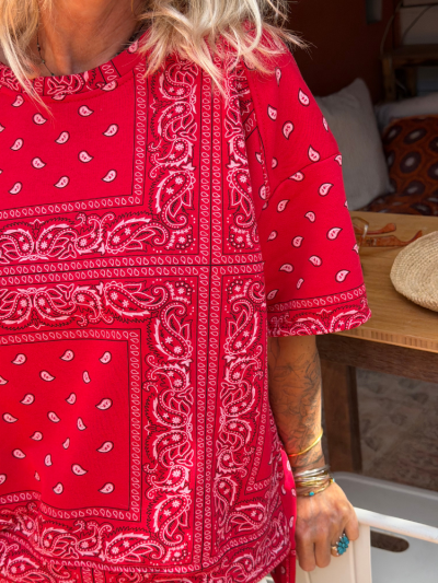 T-shirt BANDANA rouge