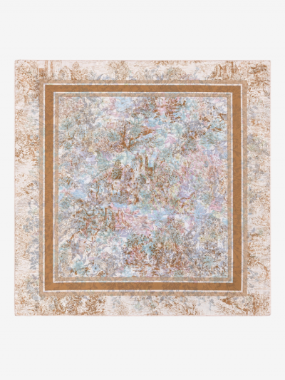 Foulard FLAKA rose reversible 2