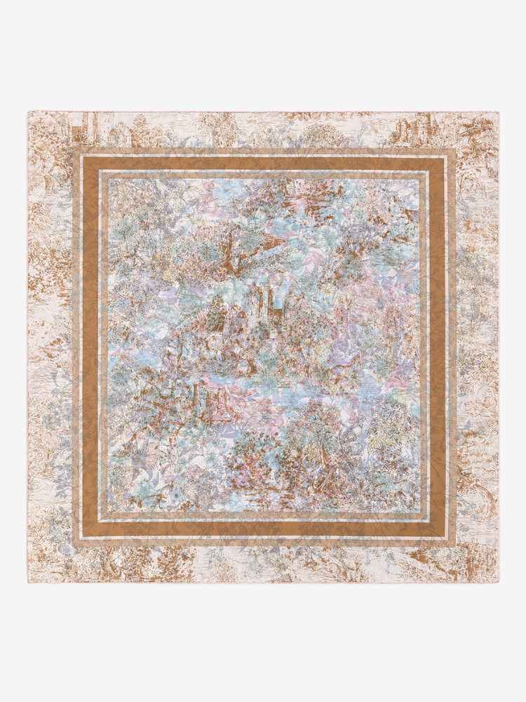 Foulard FLAKA rose reversible