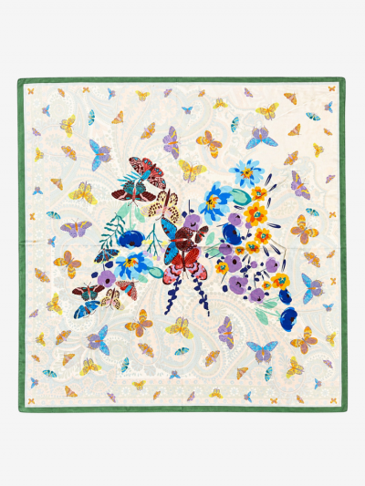 Foulard FLAKA vert reversible