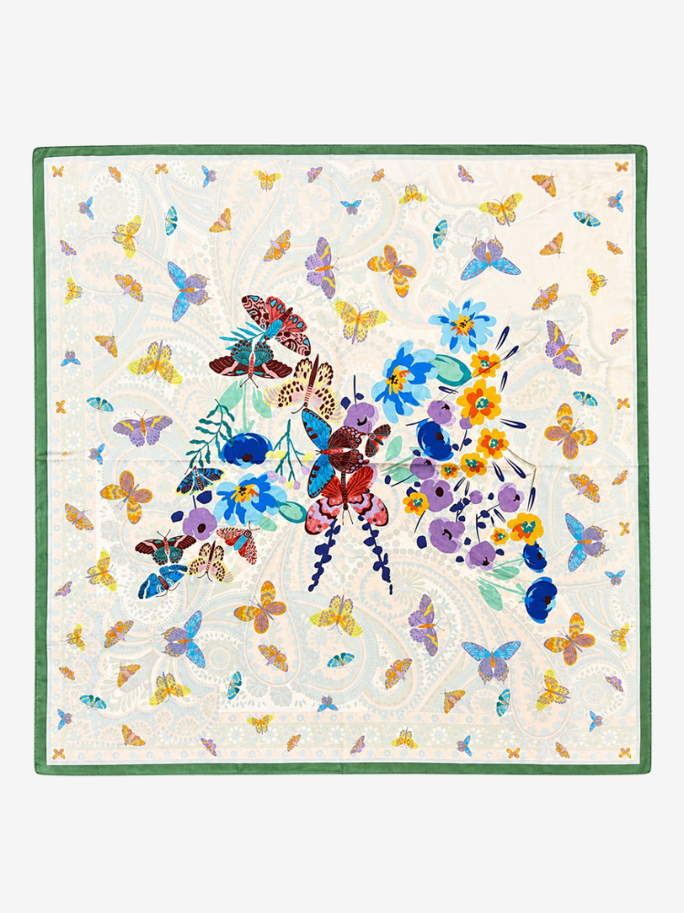 Foulard FLAKA vert reversible