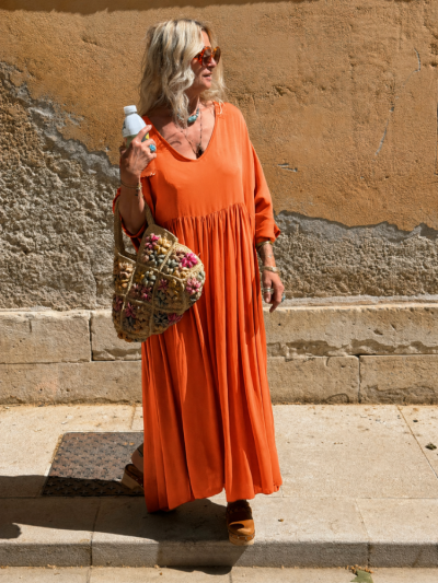 Robe PAOLA orange clair