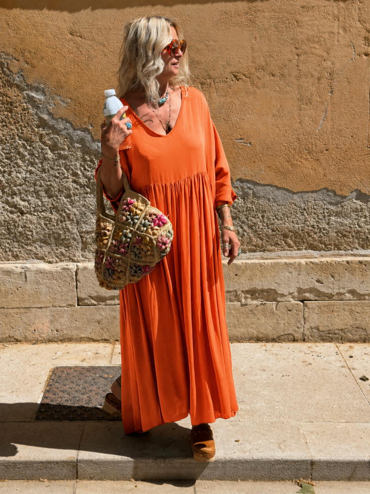 Robe PAOLA orange clair