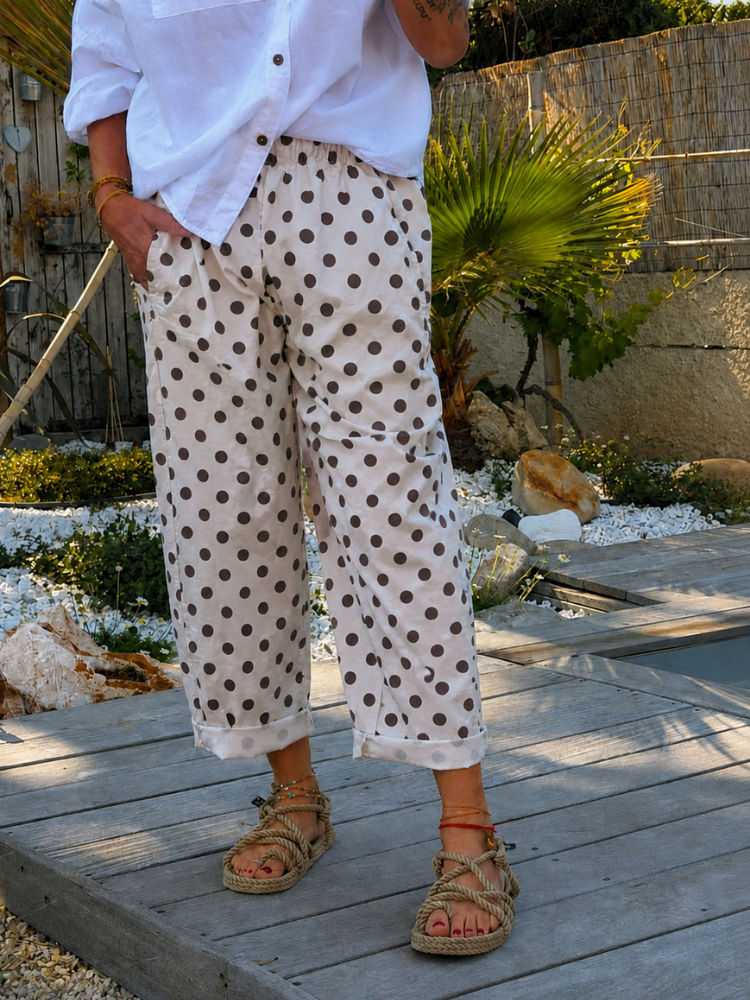 Pantalon ALEX à pois choco