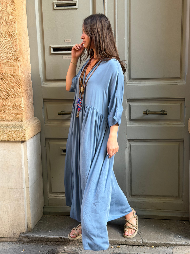 Robe PAOLA bleu jean