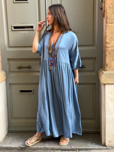 Robe PAOLA bleu jean