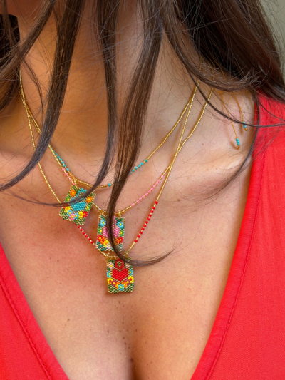 collier CODY multi rouge