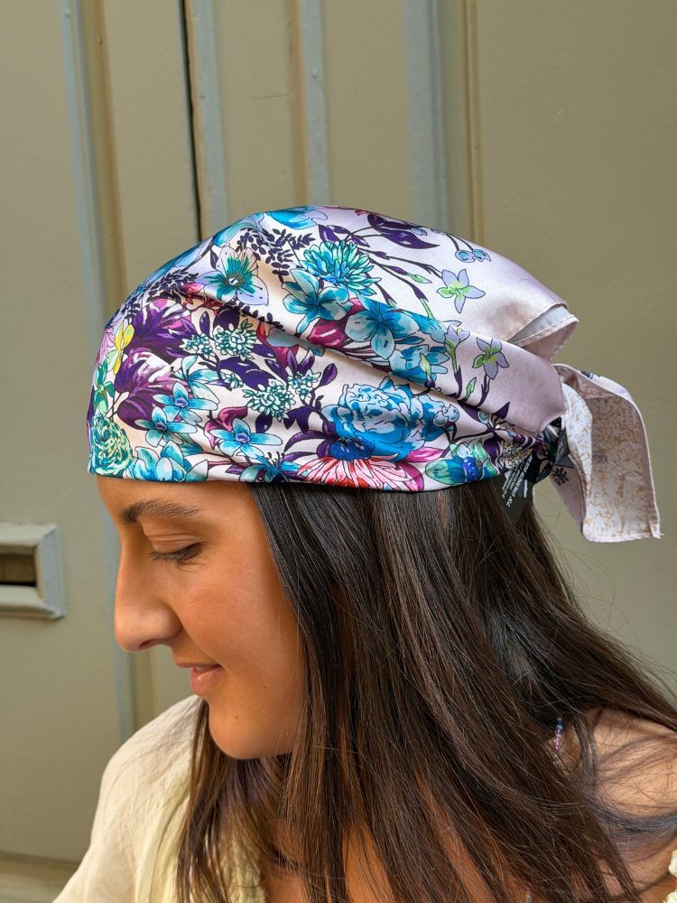 Foulard FLAKA rose reversible